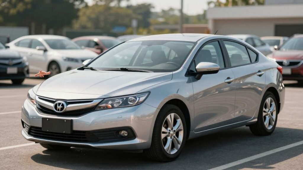 Low kilometer used car ready for a test drive.