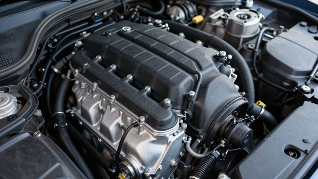 BMW X3 30d engine bay detail